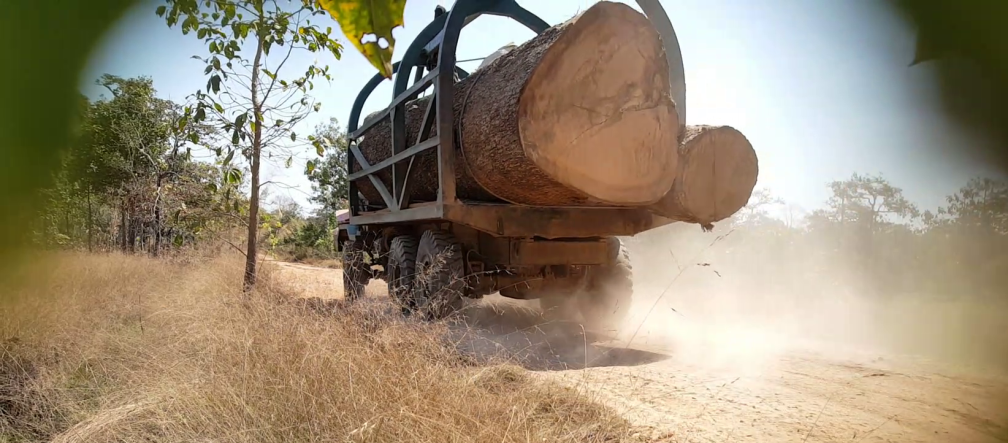 L’UE ne doit pas aider au pillage des parcs nationaux du Cambodge ! Camion de bûcheron au Cambodge
